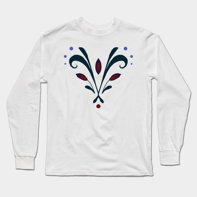 Queen Rosemaling Long Sleeve T-Shirt by duchessofdisneyland